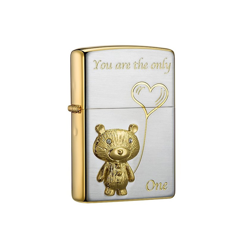 [ZIPPO Official Flagship Store] Love Bear (Dazzling Gold) Windproof Lighter ZA-3-165A