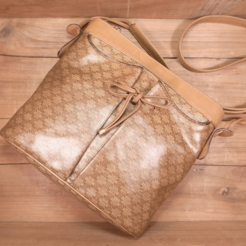 [Bones] Celine classic logo shoulder bag VINTAGE - Messenger Bags & Sling Bags - Genuine Leather Orange