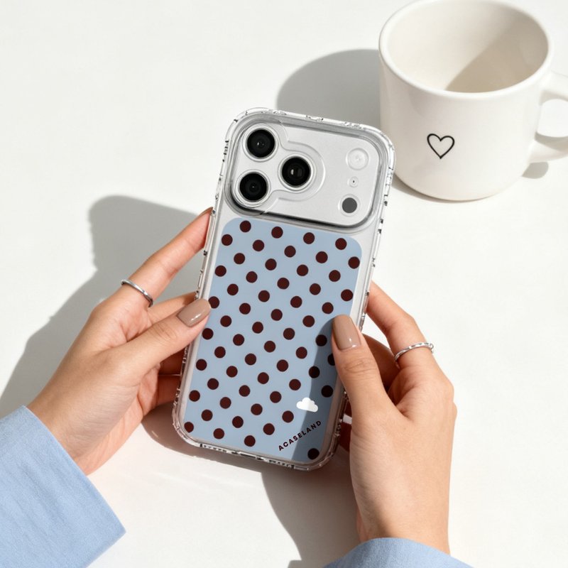 Vintage Polka MagSafe 氣墊防摔透明護殻 - 手機殼/手機套 - 塑膠 多色