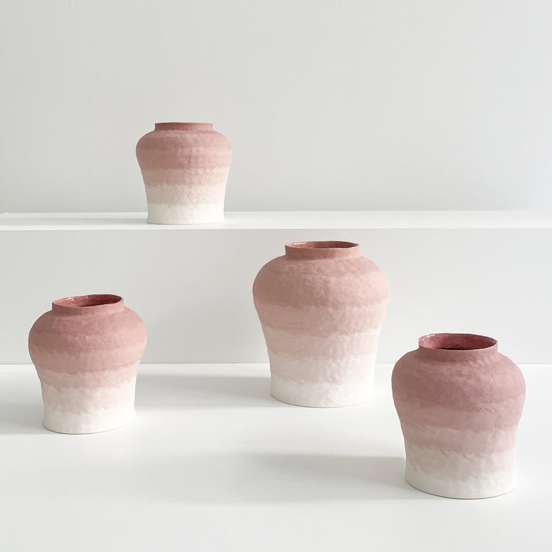STUDIO HA SHIN-HYEOK Jar Series - 擺飾/家飾品 - 陶 粉紅色
