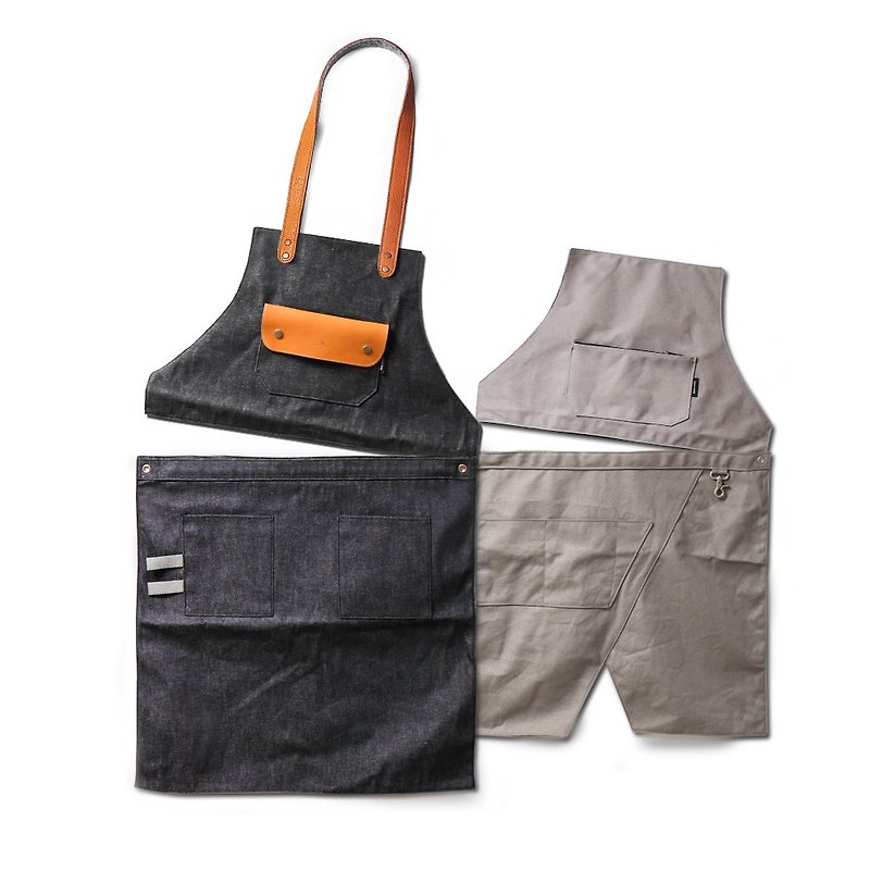 Second-generation deformation work apron + skirt combination discount store warranty many professional designated brands - ผ้ากันเปื้อน - หนังแท้ 