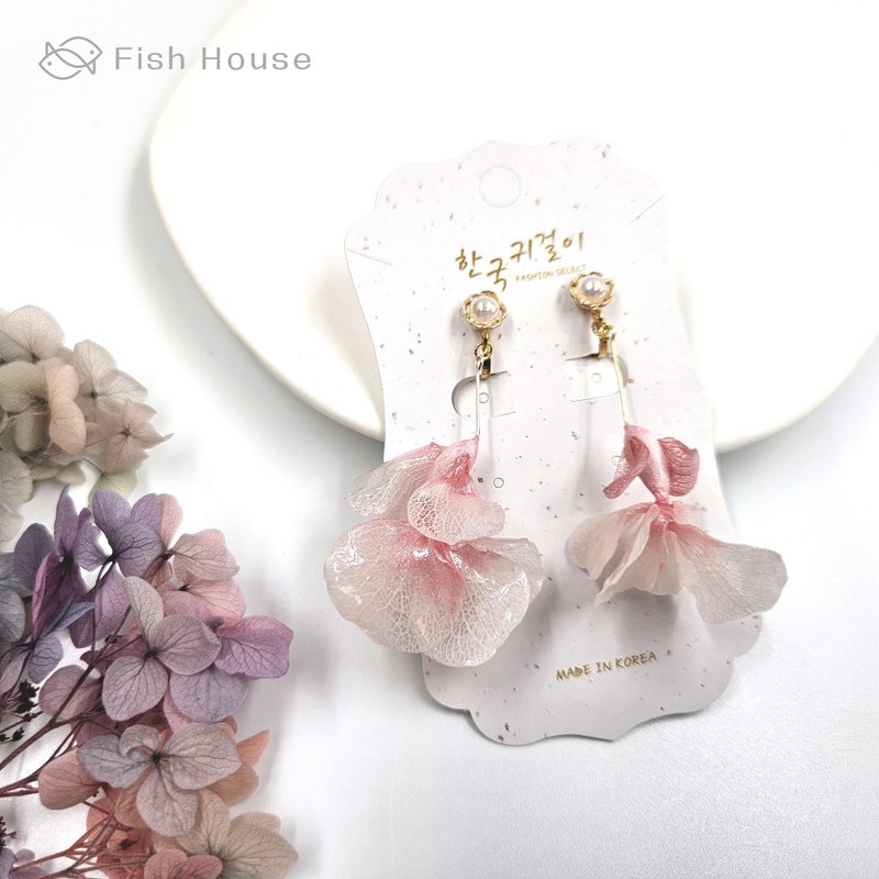 Huaxian-Douyu - Earrings & Clip-ons - Resin Pink