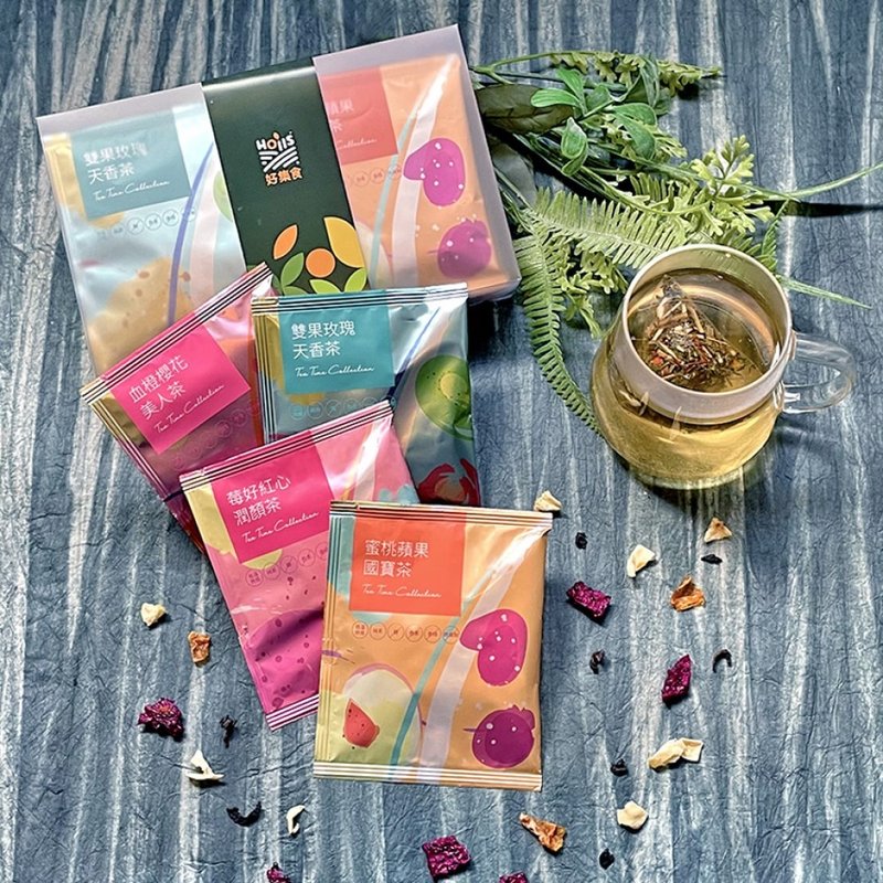 午茶時光系列_無添加花果養生茶8入(四種口味)【Hoiis好集食】 - 茶葉/茶包/水果茶 - 其他材質 綠色