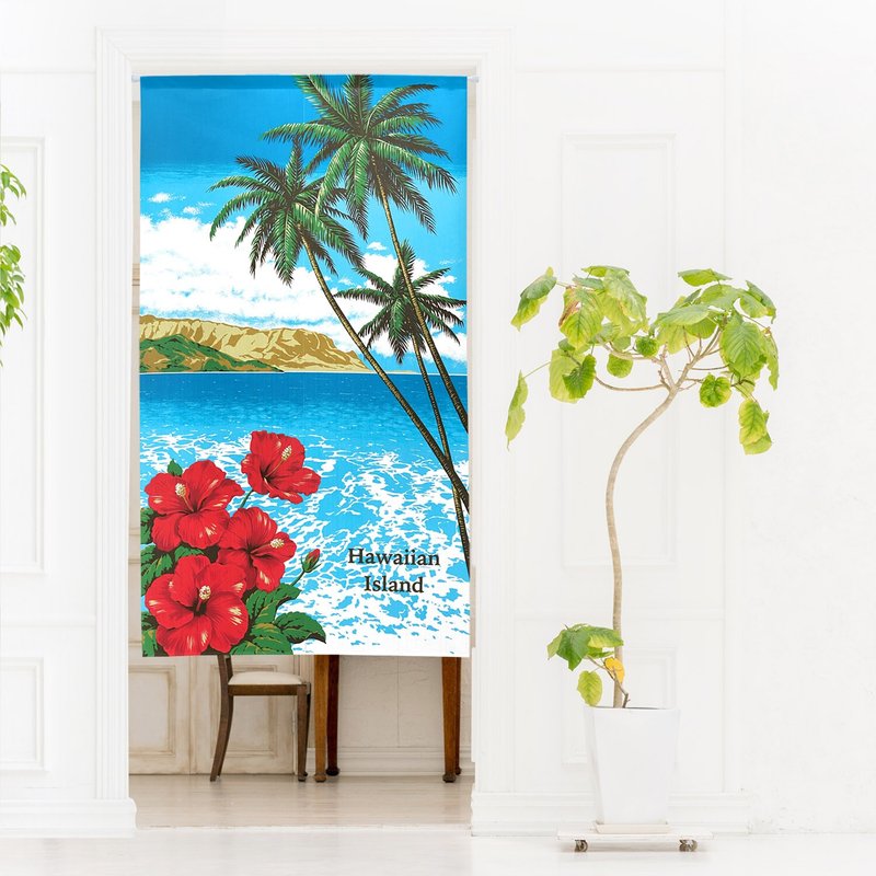 【預訂】日本製 夏威夷花門簾 - 門簾/門牌 - 聚酯纖維 多色