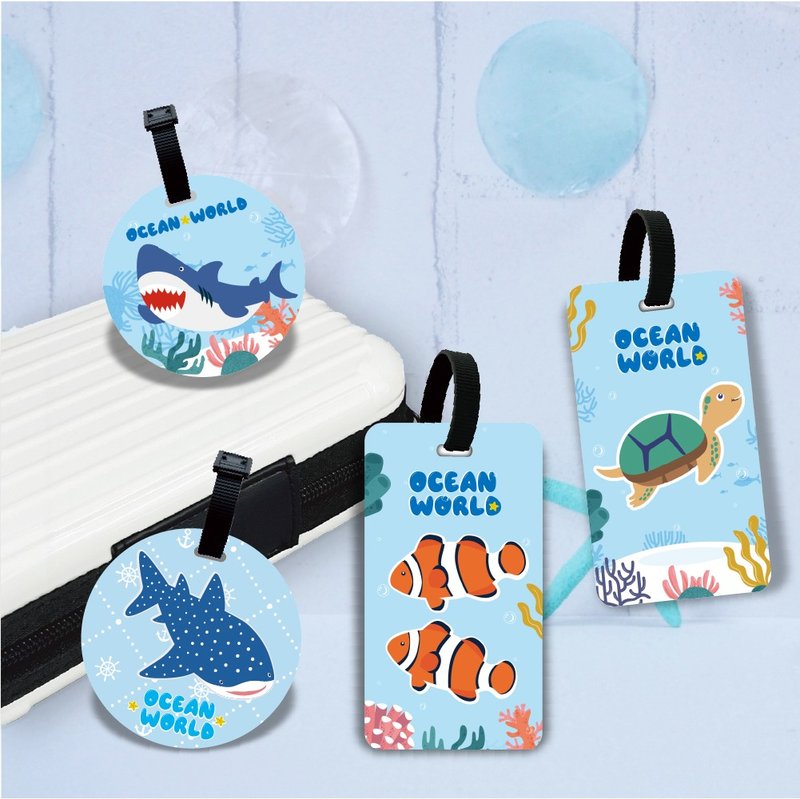 [Ocean Series] Customized gifts/luggage tags/birthday gifts/backpacks - ป้ายสัมภาระ - วัสดุอีโค สีน้ำเงิน