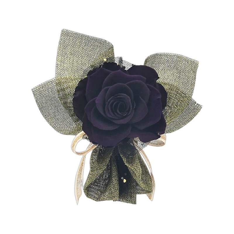 Single Preserved Flower Bouquet - Deep Purple (Rose) - ช่อดอกไม้แห้ง - พืช/ดอกไม้ สีม่วง