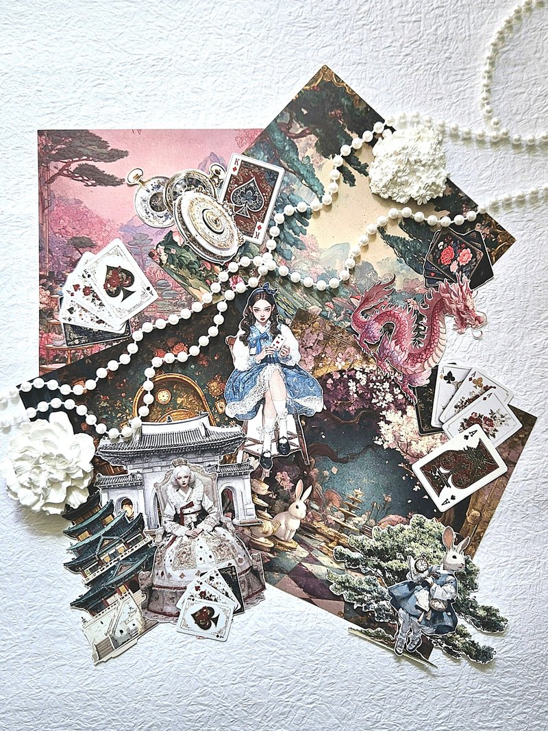 Alice in Asia pack - 貼紙 - 紙 
