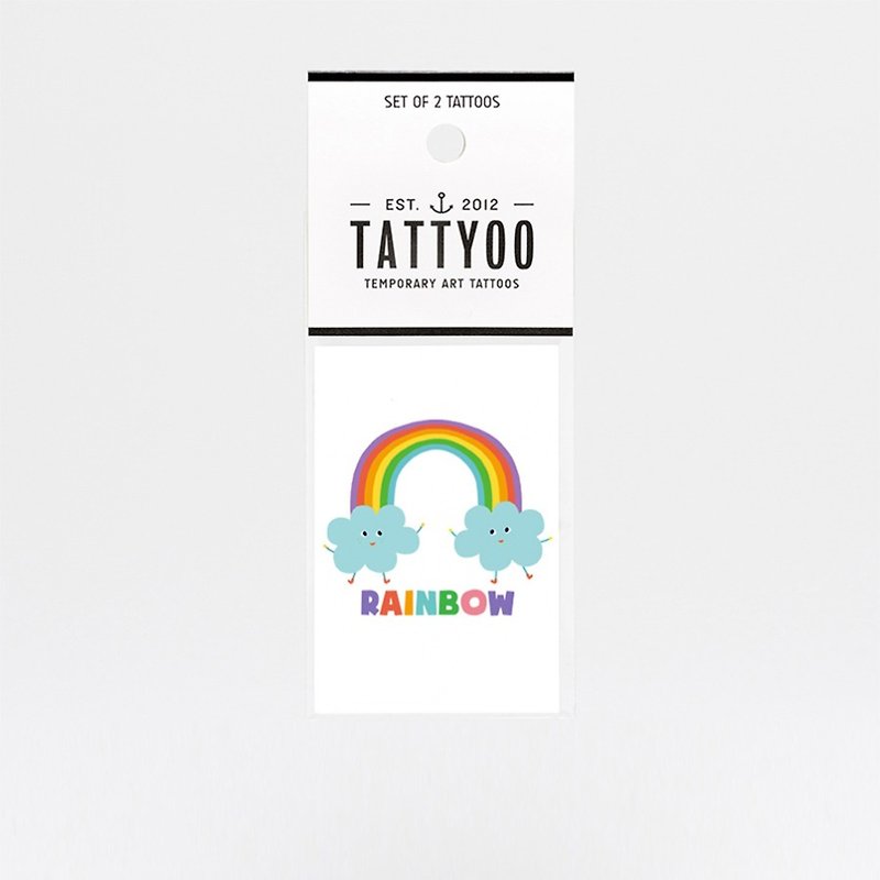 歡樂彩虹 刺青紋身貼紙 | TATTYOO