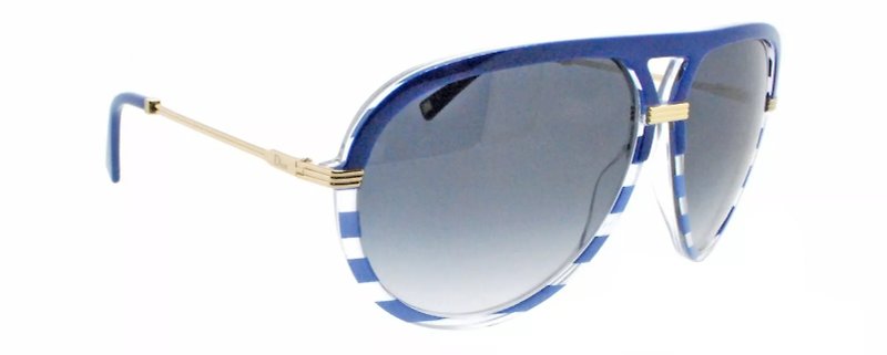 Christian Dior Croisette2 DVEEU Italy 2000s Vintage Sunglasses - แว่นกันแดด - พลาสติก สีน้ำเงิน