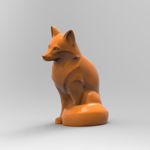 3DcncUNIQUE 三維模型STL CNC Router檔案3dprintable Fox