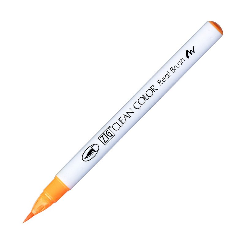 [Kuretake Japan Kuretake] ZIG Painted Brush Fluorescent Orange - อุปกรณ์เขียนอื่นๆ - พลาสติก สีส้ม