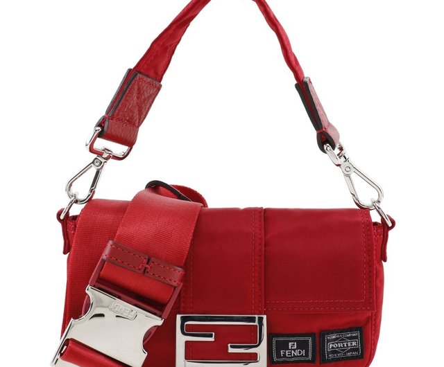 ヴィンテージ FENDI フェンディマンマバケット レザー 赤