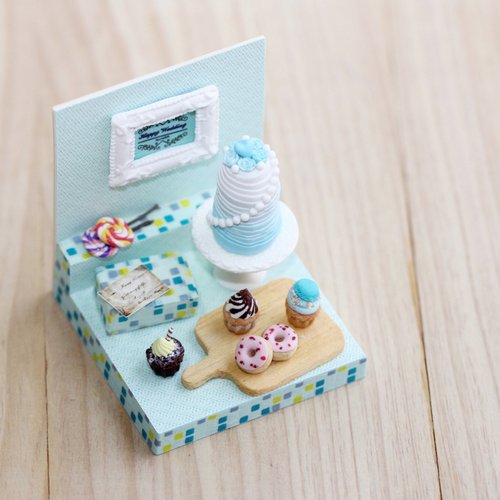 ポケットシーン結婚カードミニチュアハッピーウェディングパーティー
