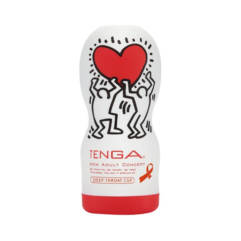 TENGA Keith Haring original vacuum聯名經典款 一次性口交杯 - 情趣用品 - 塑膠 白色