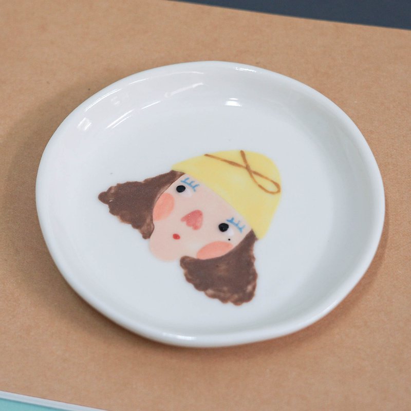 YELLOW GIRL SAUCER - Coasters - Pottery 