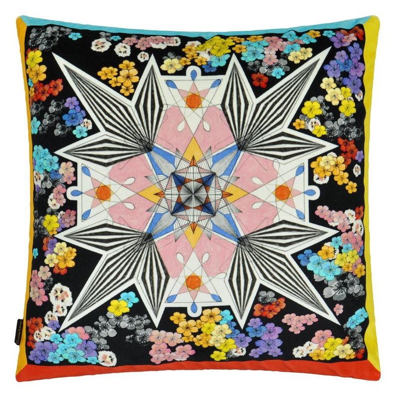 英國抱枕/靠枕 Flowers Galaxy Multicolore - 50x50cm - 枕頭/抱枕 - 棉．麻 多色