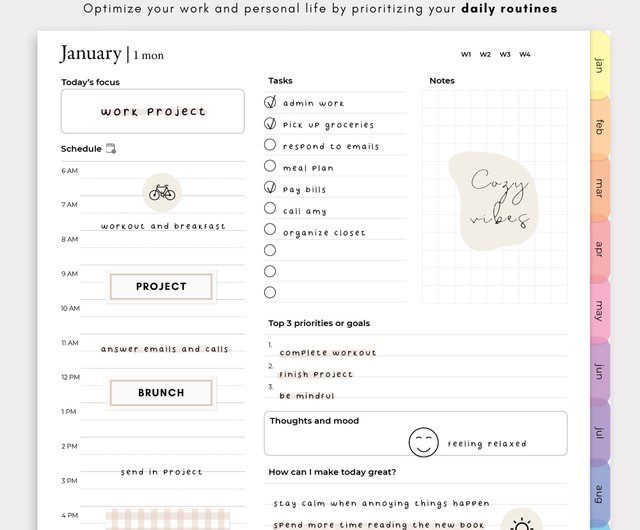 Digital】2024 Life Planner, Digital Planner for GoodNotes, Digital