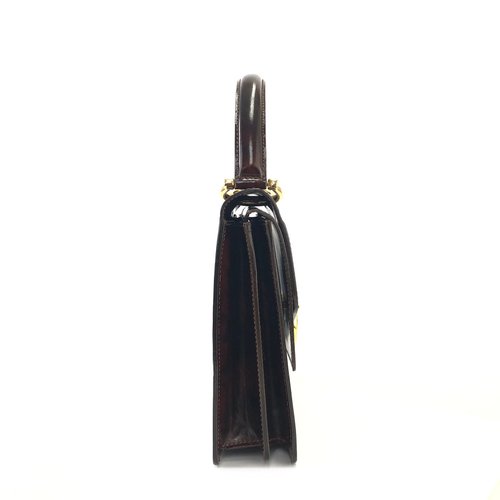 セリーヌ　ガンチーニ　ダブルフラップレザーハンドバッグ CELINE セリーヌ ハンドバッグ ガンチーニ ダブルフラップ