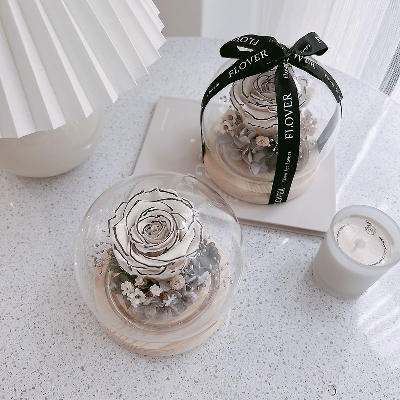 香奈兒玫瑰玻璃球盅 小夜燈 - 擺飾/家飾品 - 植物．花 