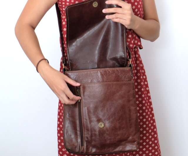 FOAK Mulberry Brown Leather Antique Saddle Bag - Shop foakvintage Messenger  Bags & Sling Bags - Pinkoi