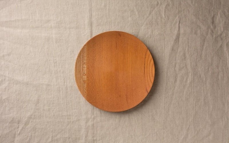 No.11 zelkova of wooden plate 18cm