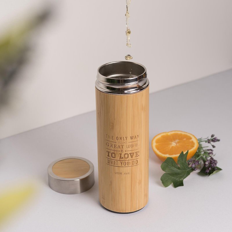 Personalized Bamboo Thermal Flask - Vacuum Flasks - Bamboo 