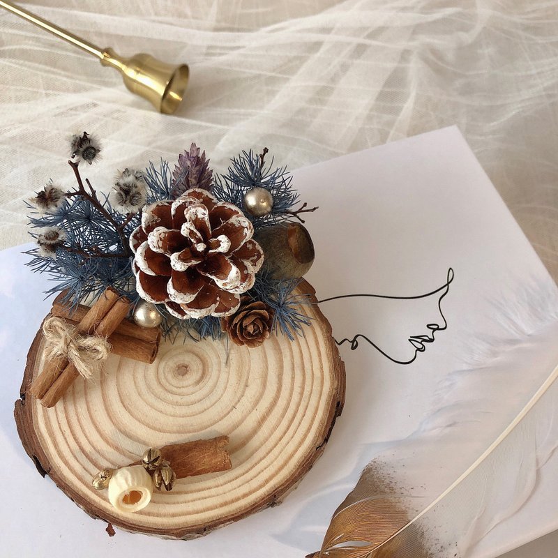 煙霧藍冰森 永生花 名片架 開幕禮 送禮 - 乾燥花/永生花 - 植物．花 藍色