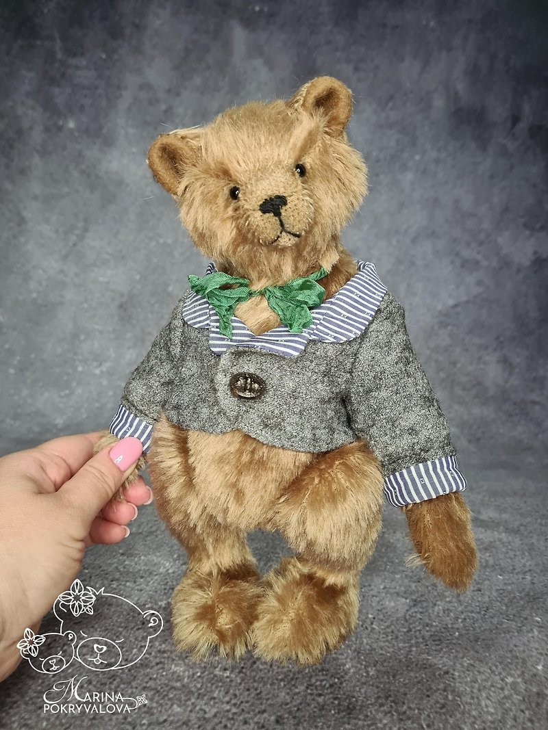 Brown bear toy. Artist teddy bear. Mohair bear. Classic bear. - ตุ๊กตา - วัสดุอื่นๆ สีนำ้ตาล