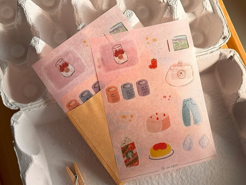 Washi Stickers Vol.1 Daily Items - Stickers - Paper Pink