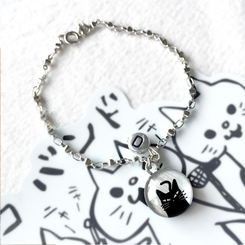 Glass bracelet Brown-Noser Cats - 手鍊/手環 - 玻璃 