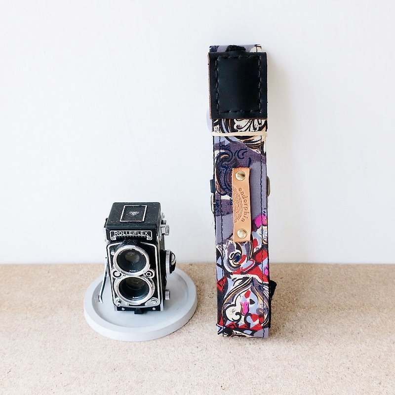 [Endorphin] Handmade camera strap cowhide + cotton webbing + metal buckle + customized leather printing (limited edition)