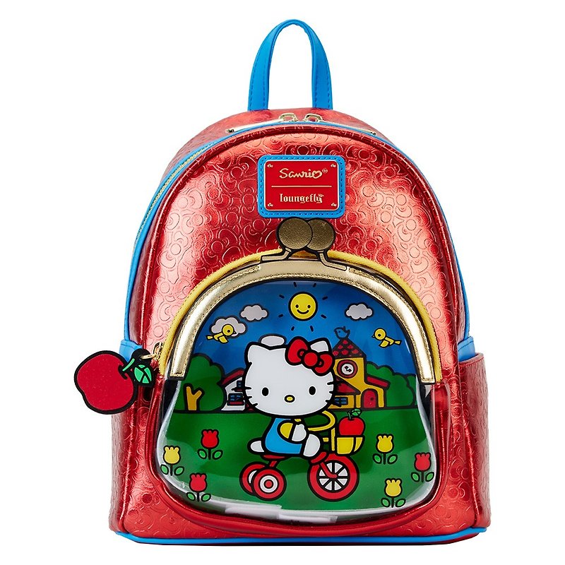 LOUNGEFLY-Hello Kitty 50th Anniversary Fashion Backpack - Backpacks - Faux Leather Red