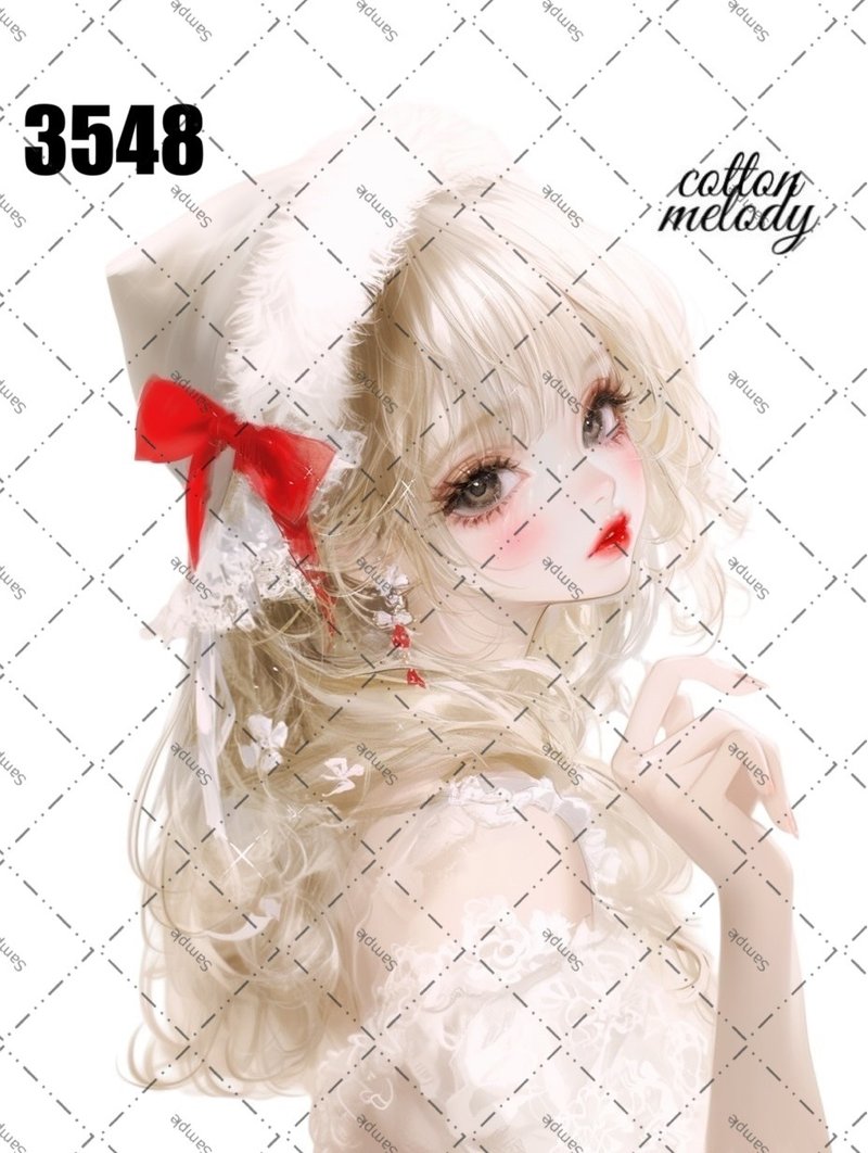 original sticker no.3548 人物ステッカー オリジナルステッカー オリジナル人物ステッカー 装飾ステッカー cotton melody - 貼紙 - 紙 