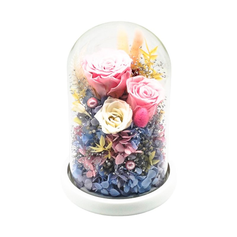 永生花玻璃擺設 - 夢幻粉紫 - 乾燥花/永生花 - 植物．花 紫色