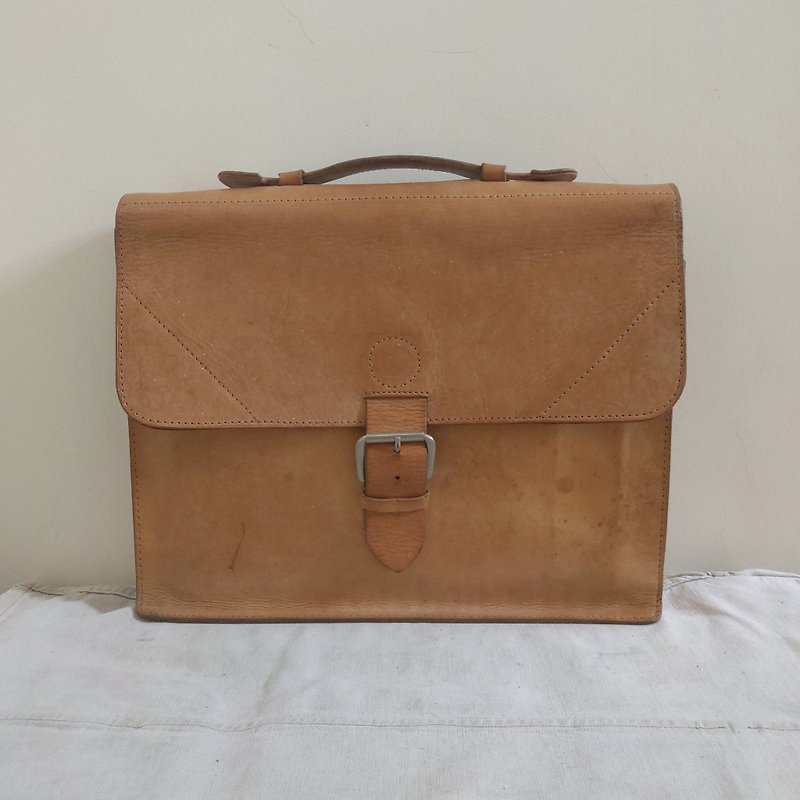 Leather bag_B056 - กระเป๋าถือ - หนังแท้ สีนำ้ตาล