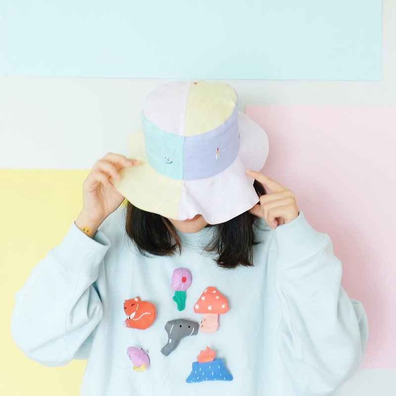 Pastel Circus - Linen Bucket Hat