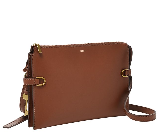 FOSSIL Kier Cactus Vegan Leather Crossbody Bag-Brown ZB1697200