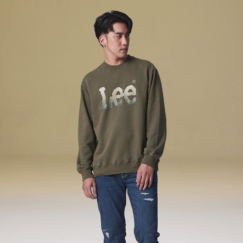 Lee Men's Gradient Large Logo Long Sleeve University T/Thick T - Unisex Hoodies & T-Shirts - Cotton & Hemp Multicolor