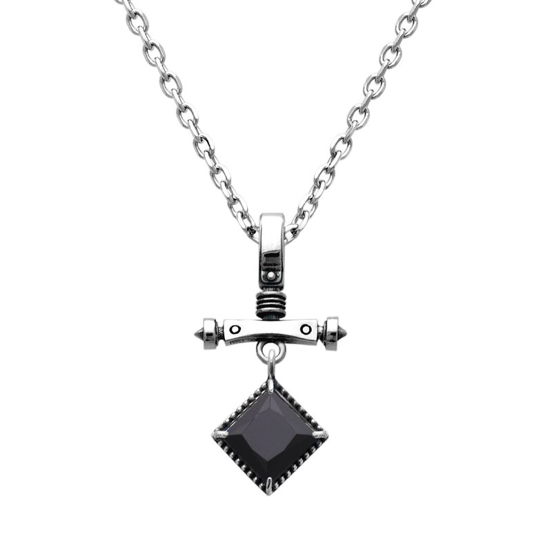シルバー925ネックレス メンズ/黒/メンズアクセサリー/シルバーアクセサリー/日本製/シルバーアクセ 925 ネックレス/fc264 - 項鍊 - 純銀 銀色