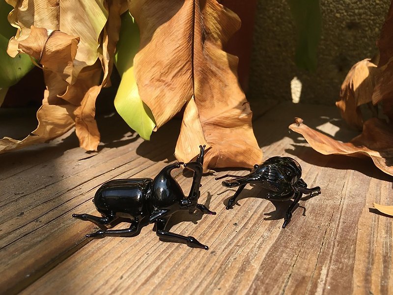 Stag beetle - ของวางตกแต่ง - แก้ว สีดำ