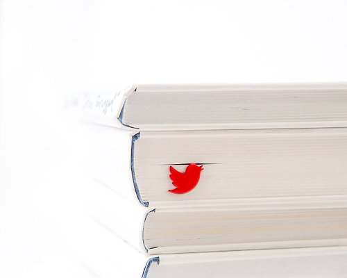 Design Atelier Article Metal Book Bookmark Red Bird // Gift for book lover // Free shipping worldwide /