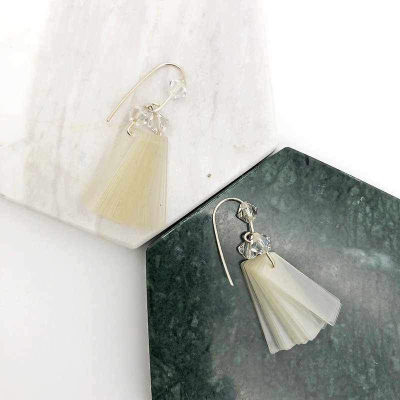 ART DECO – COLE COOL 925 silver Earrings 【wedding earrings】【Christmas earrings】 - ต่างหู - เครื่องประดับ สีใส