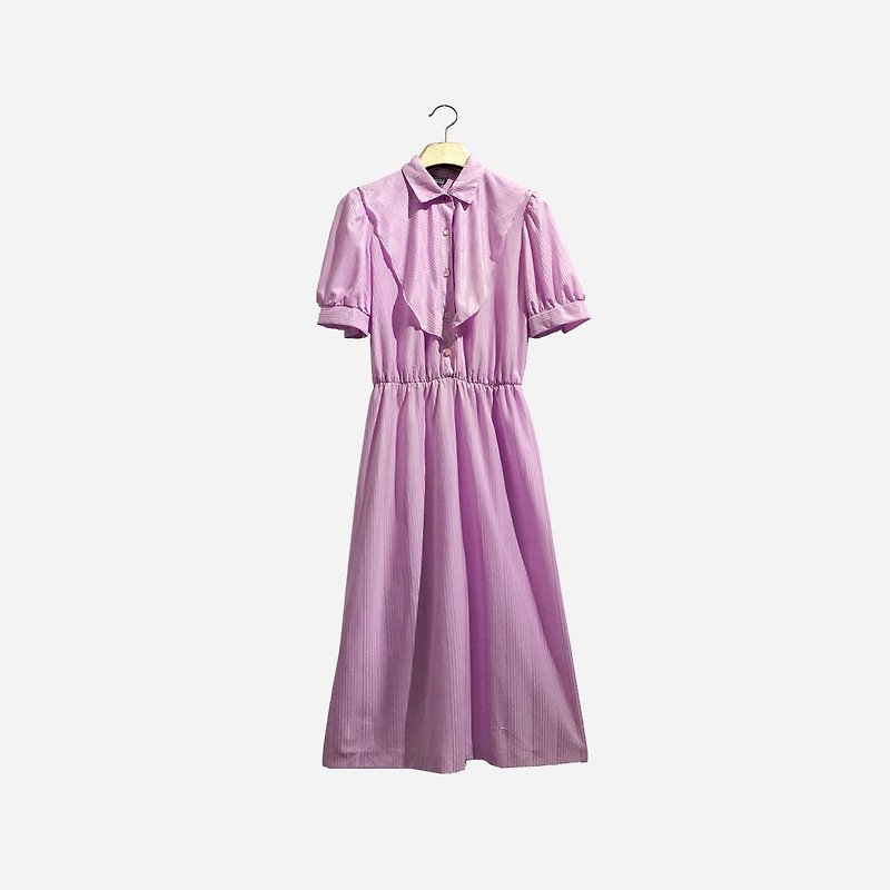 脫臼古著 / 波浪洋裝 no.1342 vintage - 洋裝/連身裙 - 聚酯纖維 紫色