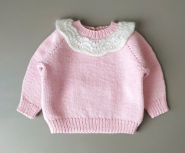 NEW HAND KNITTED CARDIGAN FOR 0-3 MONTH BABY GIRL 