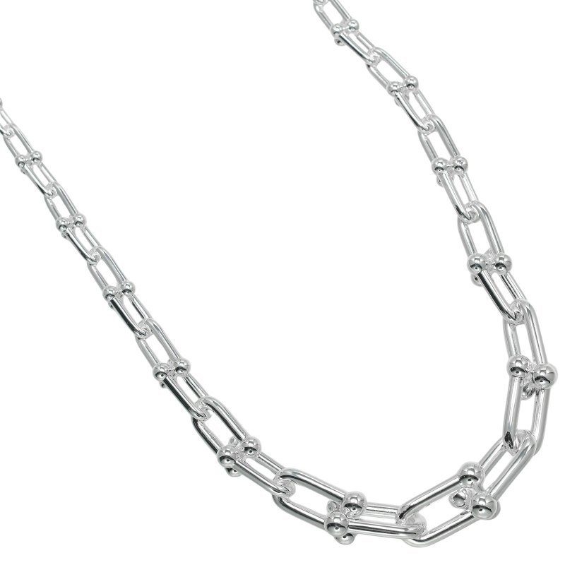 【日本直送】ティファニー TIFFANY&Co. ハードウェア グラジュエイテッド リンク ネックレス シルバー925 約106.6g【中古】Aランク - 項鍊 - 銀 銀色