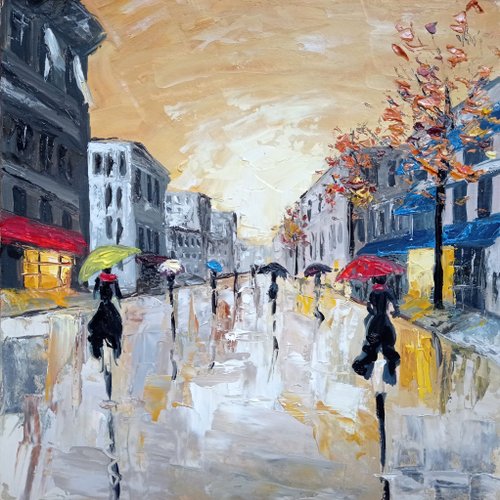 PaintingsFromIrina 城市 油畫 家居裝飾畫 原創藝術 原畫 居家生活 城市畫