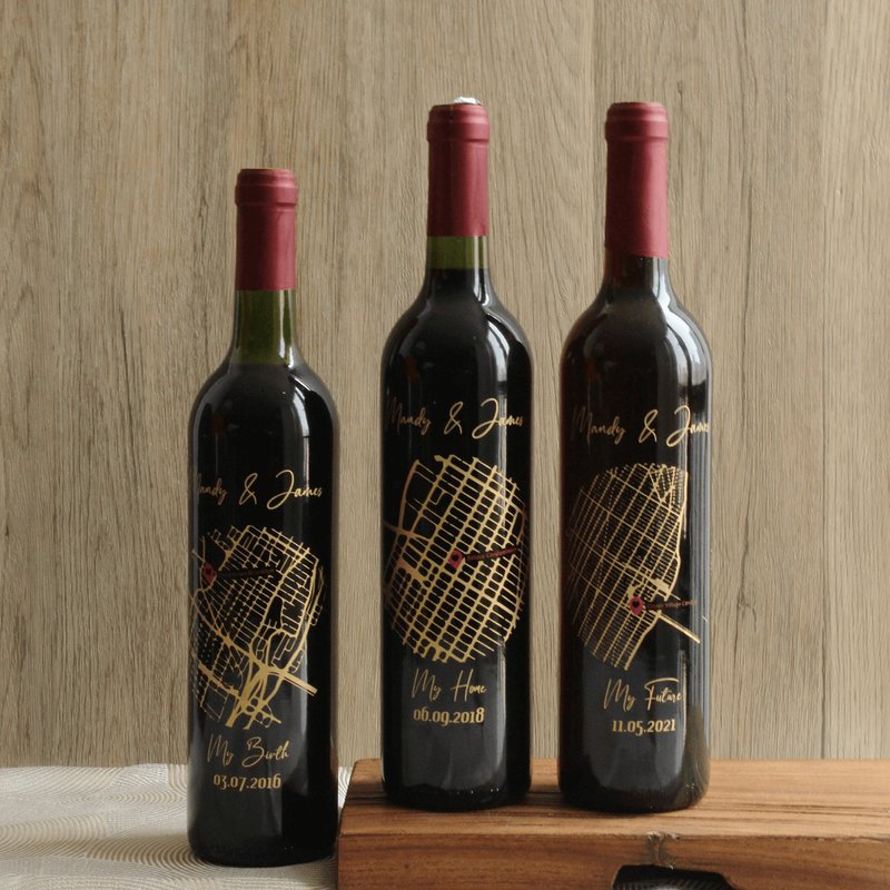 Time capsule time capsule series | Customized personalized red wine—engraving - Wine, Beer & Spirits - Glass 