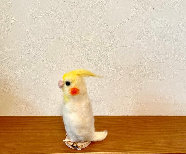 羊毛フェルト　　オカメインコ オカメインコ 羊毛フェルト - ショップ yottymikan 編み物/刺繍