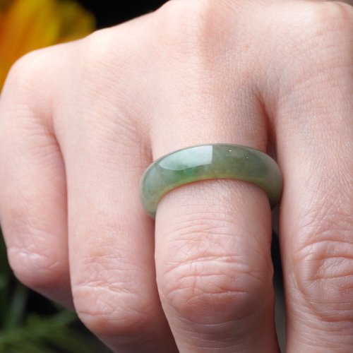 瓔珞珠寶盒 E.L.Jewelry Box 冰種飄花翡翠戒指戒圈 | 國際16圍 | 天然緬甸玉翡翠A貨 | 送禮