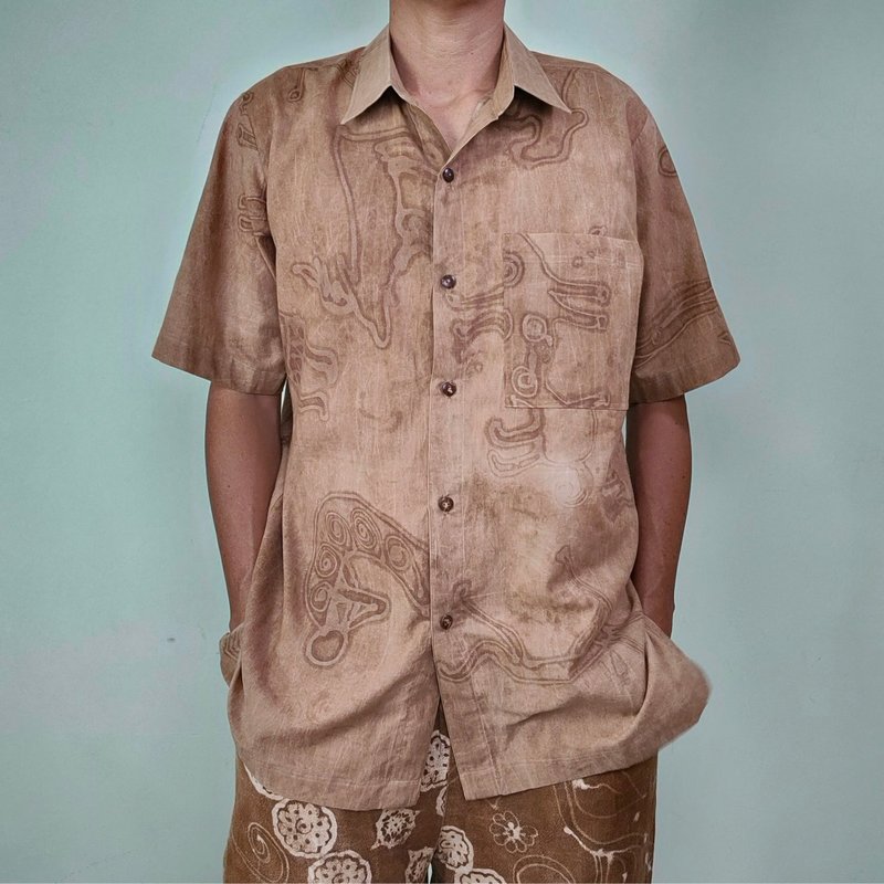 Banana sap Shirt - Men's Shirts - Cotton & Hemp Khaki